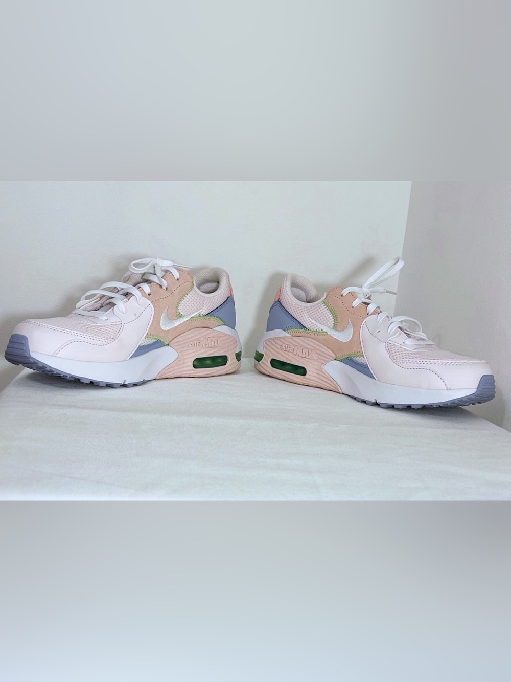 Nike Women's Air Max Pastel Pink, Light Blue & Green Accent Sneakers - Picture 4 of 4